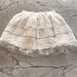 Children’s Place Ivory Lace Skirt, Size M-7/8